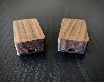 2 x ESP32 enclosure, case made from walnut wood