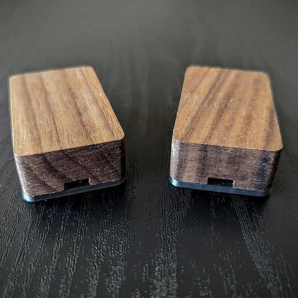 2 x ESP32 Gehäuse, Case aus echtem Nussbaum-Holz