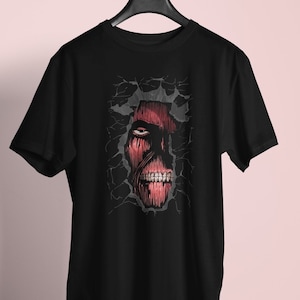 Titan kijkt door de muur - Attack On Titan - T-shirt uniseks