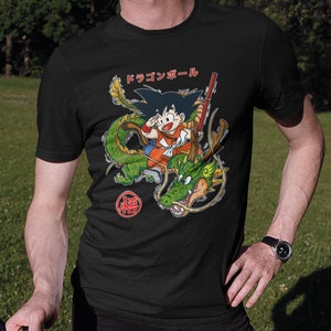 Dragon Ball Z Goku Volando Su Un Drago Anime - T-Shirt Unisex