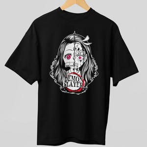 Nezuko Half Human Half Demon - Demon Slayer - T-shirt uniseks
