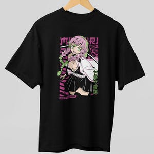 Mitsuri Kanroji Happy Expression - Demon Slayer - V2 21 - T-shirt uniseks