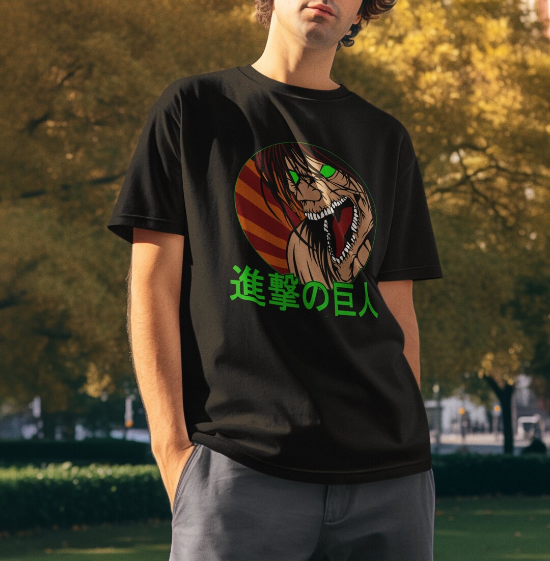 ★レア 進撃の巨人 墨絵 TSUTAYA 受注生産 エレン・イェーガー Tシャツ BML0420C0003_l_a036.jpg