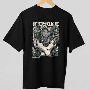 Anime - Inosuke Hashibira Fighting Stance - Demon Slayer - T-shirt uniseks