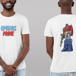 Optimus Prime voor- en achterkant - Transformers - T-shirt uniseks