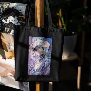 Jujutsu Kaisen Gojo Satoru Anime Canvas Bag Mock Tote Lifestyle Mockup, Customizable Canvas Tote Mock
