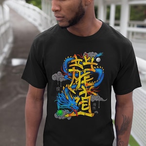 Dragon Ball Z Dragon Graffiti Style - T-shirt unisex