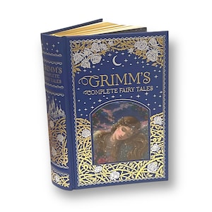GRIMM'S COMPLETE Fairy Tales - Collectible Giftable Deluxe Edition - ILLUSTRATED Leather Bound Hardcover - Best Seller - Classic Book