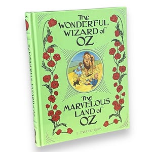 The Wonderful Wizard of Oz / Marvelous Land of Oz L. Frank - Collectible Deluxe Illustrated Edition - Leather Bound Hardcover Book - Sealed!