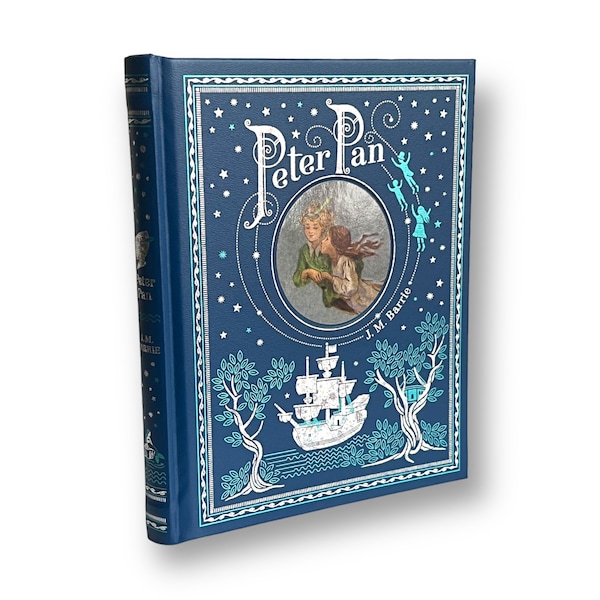 PETER PAN by J. M. Barrie  - Collectible Deluxe Special Illustrated Gift Edition - Leather Bound Hardcover - Classic Book