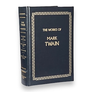 The Works of Mark Twain: Tom Sawyer, Huck Finn, Prince & Pauper +2 - Collectible Deluxe Special Leather Bound Book - LONGMEADOW Press, 1990