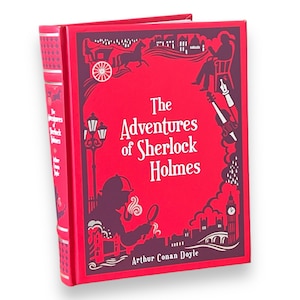 The Adventures of Sherlock Holmes by Arthur Conan Doyle - Collectible Illustrated Deluxe Gilt Edition - Leather Bound Hardcover - Excellent!