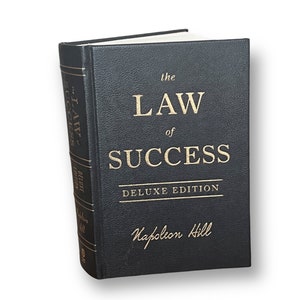 The LAW OF SUCCESS by Napoleon Hill - Collectible Deluxe Special Edition - Leather Bound Hardcover - Home Decor - Best Seller - Classic Book