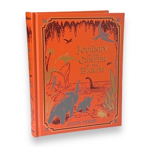 JOURNEY To The CENTER Of The EARTH Jules Verne  - Collectible Deluxe Special Illustrated Gift Edition - Leather Bound Hardcover Classic Book