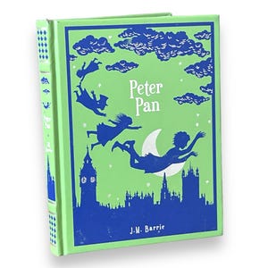 PETER PAN by J. M. Barrie  - ILLUSTRATED Collectible Deluxe Special Gift Edition - Leather Bound Hardcover - Home Decor - Classic Book