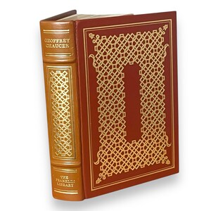 Canterbury Tales GEOFFREY CHAUCER - Illustrated Collectible Deluxe Special Edit. - Leather Bound Hardcover - Franklin Library, 1978