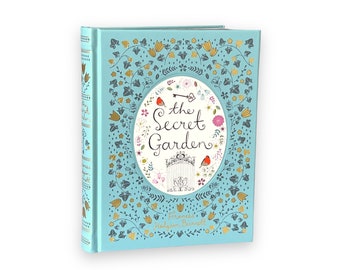 The SECRET GARDEN by Frances Hodgson Burnett - Collectible Special Deluxe Edition - ILLUSTRATED Leather Bound Hardcover - Classic Book