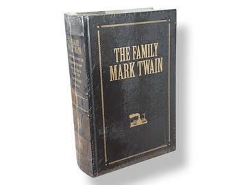 SCELLÉ ! 1992 The Family Mark Twain Romans : Tom Sawyer, Huckleberry Finn et plus - Collection Deluxe B&N Edition - Relié en cuir