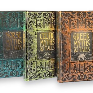3 Bücher KELTIC, GREEK, NORSE Myths & Tales Anthology Fantasy - Sammlerstück Deluxe Besondere Geschenkausgabe - Hardcover - Bestseller Klassiker