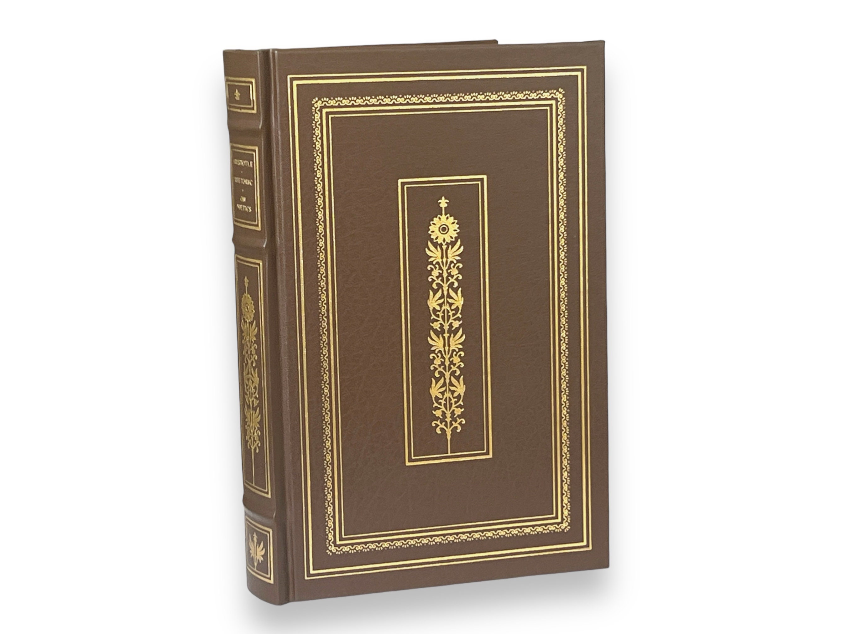 Aristotle Rhetoric and On Poetics - Illustrated Collectible Deluxe Leather Bound Book - Franklin Library Special Edition, 1981
