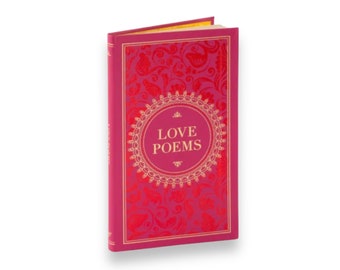 LOVE POEMS - Collectible illustrated Deluxe Gift Pocket Size 7"X4" Edition Flexi Bound Faux Leather Cover - Classic Book