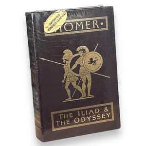 The ILIAD and The ODYSSEY by HOMER - Collectible Gift Edition - Leather Bound Hardcover - Classic Book - B&N, 1999 - Factory Sealed Copy!