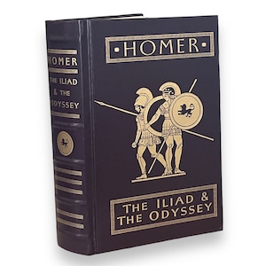 The ILIAD and The ODYSSEY by HOMER - Collectible DeluxeSpecial Gift Edition - Leather Bound Hardcover - Classic Book - B&N, 1999
