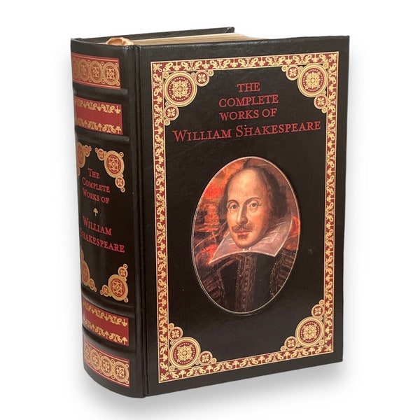 The Complete Works of William Shakespeare - Collectible Deluxe Edition - Leather Bound Hardcover Classic Book, 1994 - Excellent Like NEW