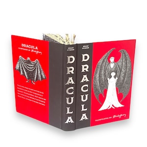 DRACULA by Bram Stoker - Collectible ILLUSTRATED Deluxe Special Gift Edition - Velvet Hardcover - Best Seller - Classic Book