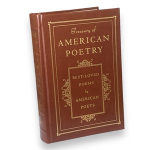 Skarbiec amerykańskiej poezji amerykańskich poetów -Najbardziej lubiane wiersze - Kolekcjonerska specjalna edycja deluxe - Klasyczna książka w skórzanej oprawie - B&N 1993
