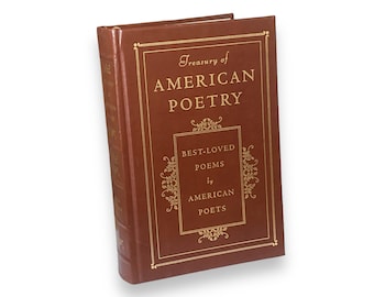 Trésor de la poésie américaine par les poètes américains - les poèmes les plus aimés - édition spéciale de luxe à collectionner - livre classique relié en cuir - B&N 1993