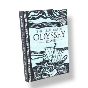 ILLUSTRATED ODYSSEY autorstwa HOMERA - Kolekcjonerska, specjalna, luksusowa edycja prezentowa - twarda oprawa - klasyczna, rzadka książka