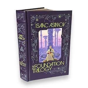 THE FOUNDATION TRILOGY by Isaac Asimov - Collectible Deluxe Special Illustrated Gift Edition - Leather Bound Hardcover - Classic Book