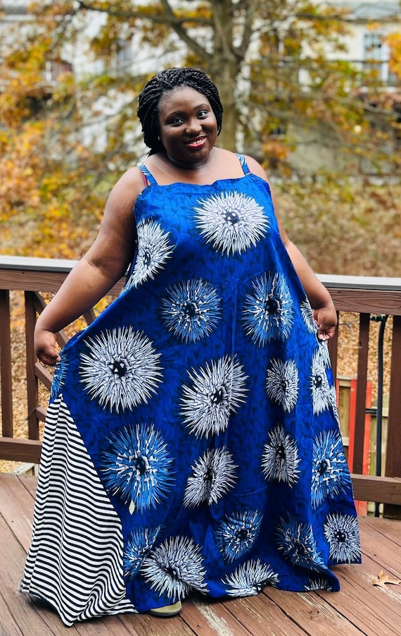 PLUS SIZE AFRICAN PRINT LADIES MAXI ANKARA DRESS — Afreekline