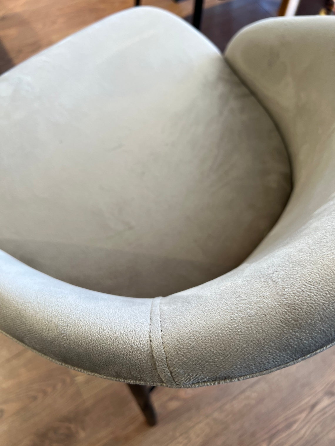 Fixed Bar Chair With Wooden Legs Bar Chair With Fabric or Etsy