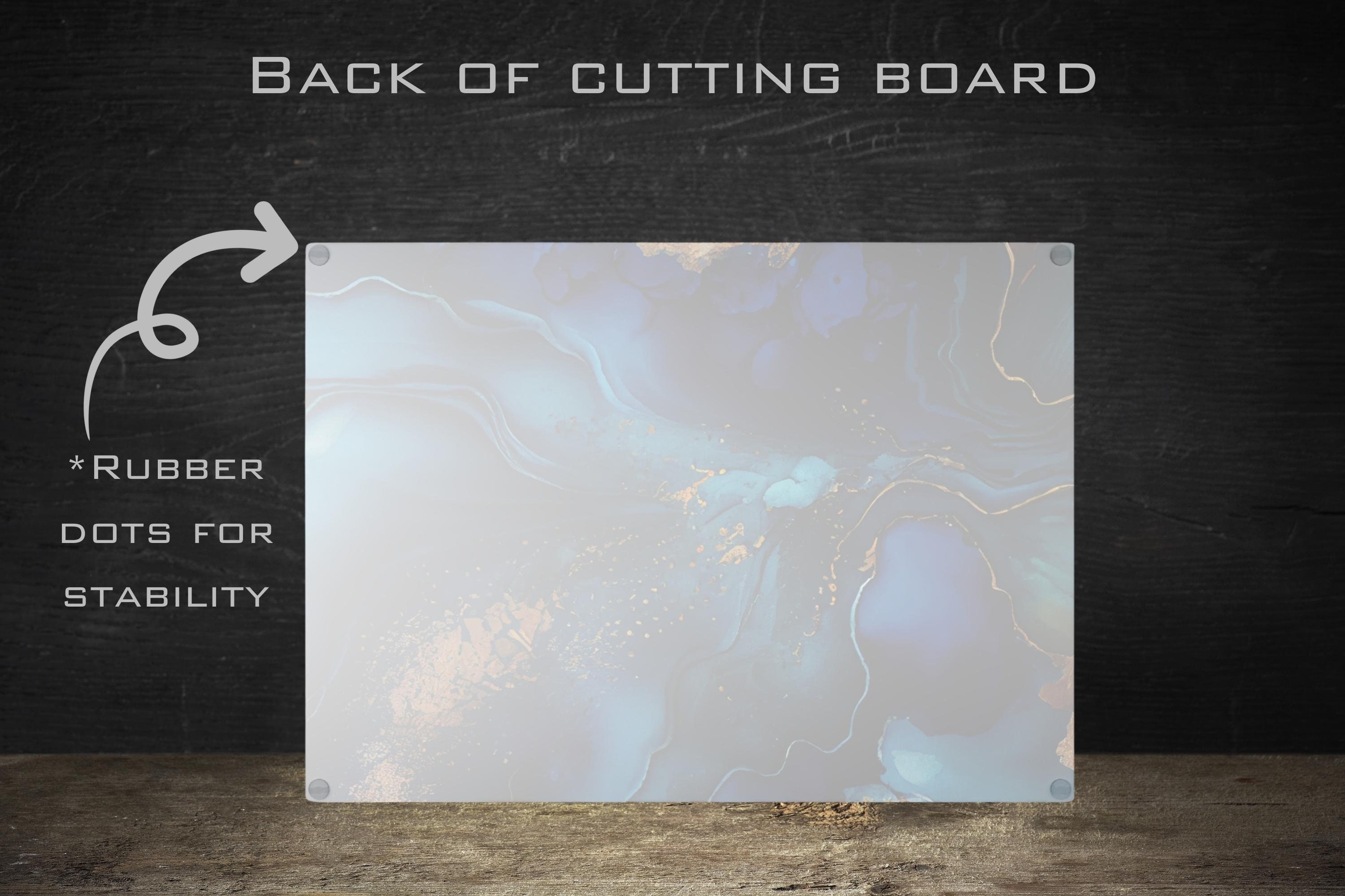 Blue Agate Marble Glass Cutting Board, Tempered Glass Cheese Board