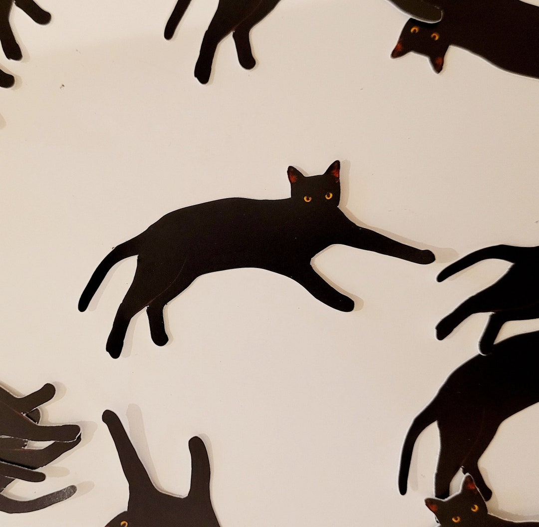 Black Cat Vinyl Sticker | Waterproof Sticker for Laptop or Water Bottle ...