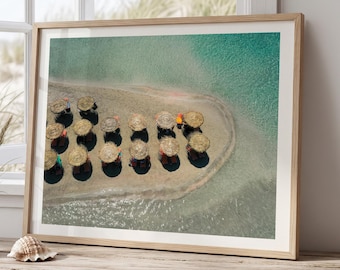 Coastal Print Digital Download, Pastel Beach Wall Art, Boho Coastal Photography, Summer Ocean Digital Poster, Aerial Ocean Poster