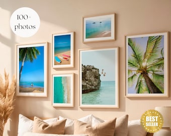 Set of 100+ Beach Prints, Coastal Prints, Coastal Wall Art, Beach Posters, Surf Art, Beach Wall Art, Coastal Prints Download Bundle