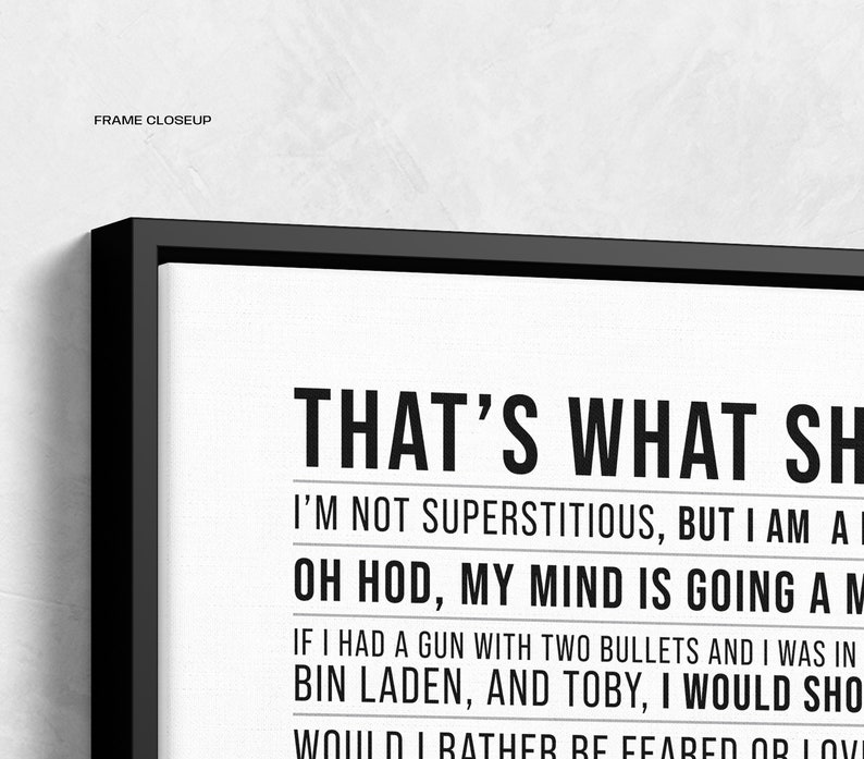 The Office TV Show Quotes Canvas the Office TV Quote Poster Etsy