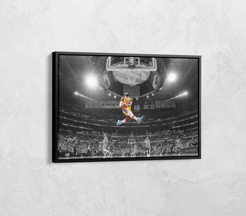 Lebron James Poster Basketball Poster Sport Art Basketball Etsy