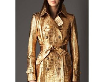 Burberry alligator on sale trench coat