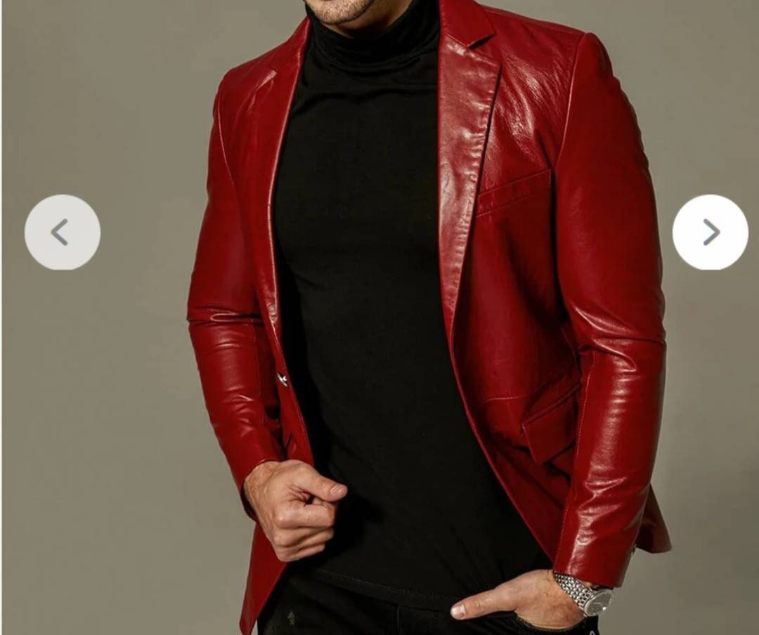 Mens Red Blazer Etsy Singapore