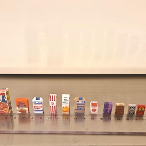 Miniature grocery goods. Scale 1:12. Handmade.