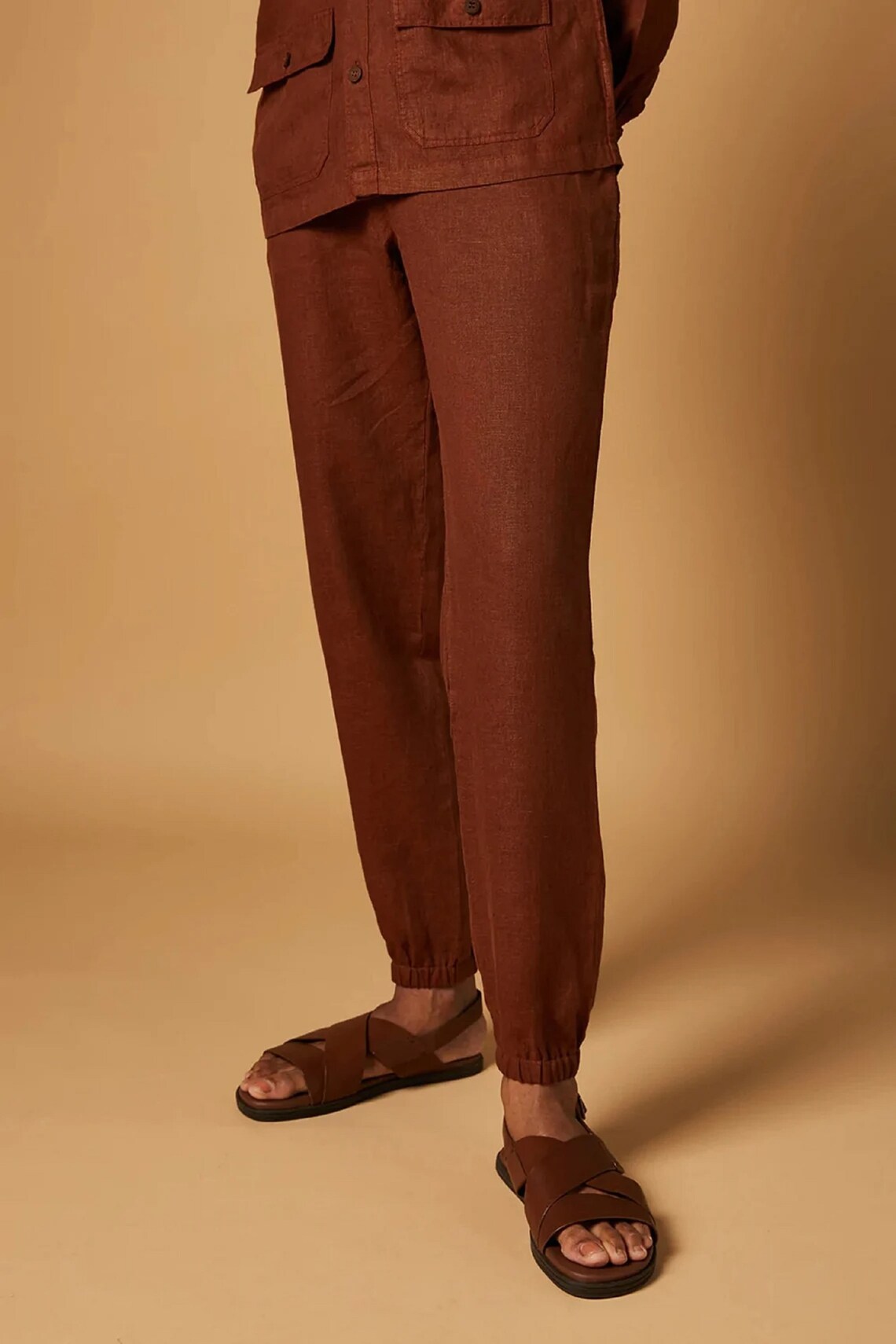 New Linen Jogger Pants Linen Pants for Men Men's Trousers Etsy