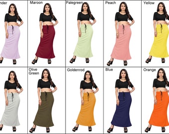 Cotton Petticoat Pack of 3 Sari Underskirt Free Size Adjustable