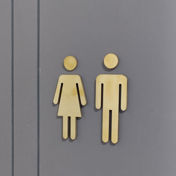 Brass Men Women Signage - Etsy