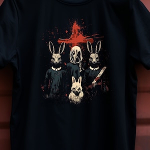 Griezelig Horror Konijn Halloween Shirt - Huisdier Sematary Geïnspireerd Horror Core Design