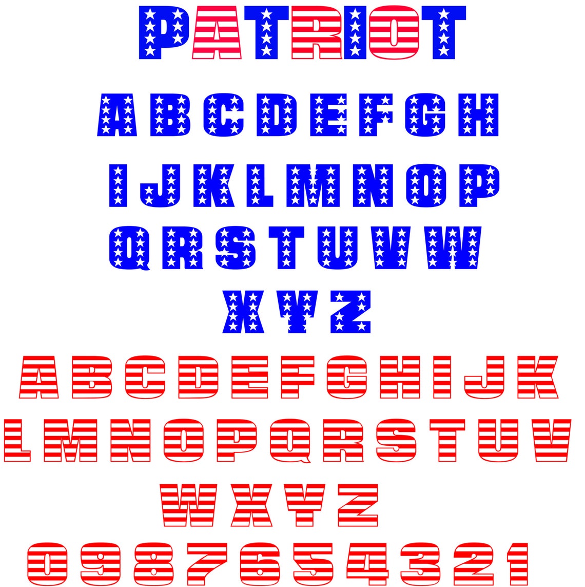 USA Font American Flag Font USA Flag Font American (Download Now) - Etsy