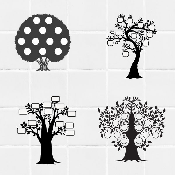 Family tree bundle svg,members tree of life svg,family svg, apple tree svg,family reunion svg,family tree,tree clipart svg